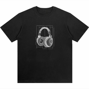 Camiseta Vintage Personalizada para Hombre, 100% Algodón, Hombros Caídos, Corte Regular, Impresión Serigráfica, Anti-Pilling, Transpirable, Estilo Urbano - Product Image 1