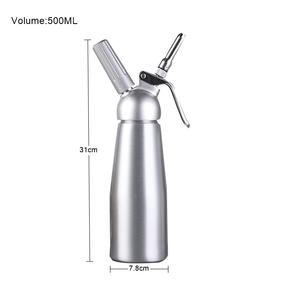 Toptan alüminyum alaşım 500ml krem Whipper teneke kutu kırbaç krem dağıtıcı 3 dekorasyon memeleri alüminyum elektrikli krem Whipper - Product Image 2