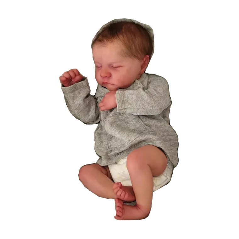 Realistische 48Cm Zachte Siliconen In Slaap Reborn Baby Pop 3d Huid Met Visbile Aders Reborn Newborn Bebe