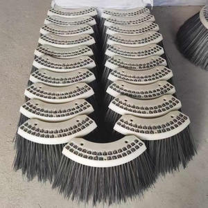 Custom 4/5 Segments 31 Holes Wire Side <strong>Brush</strong> <strong>Gutter</strong> Broom with Poly/Steel Filaments for Elgin/Tymco/Schwarze Replacement Sweeper - Product Image 5