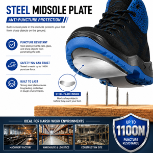Modern Flyknit Safety Shoes Lace Up Design Durable <strong>Work</strong> <strong>Trainers</strong> for Manufacturing &amp; Plant - Product Image 3
