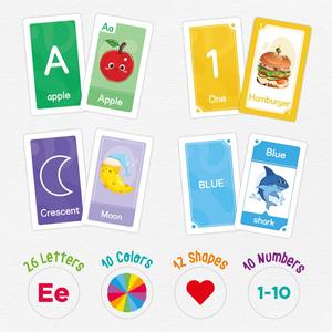 Unisex Criança Flash <span class=keywords><strong>Card</strong></span> Set 58pcs Vibrante Picture Cards Pack Inclui Números Mestres ABC Letras Papel Pré-escolar EN71 - Product Image 3