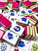 Tuiles de Mahjong de New York, Tuiles de Mahjong de Ningbo Leti, Tuiles de Mahjong américaines héritage, Tuiles de Mahjong Art Déco, Tuiles de Mahjong Southern Sparrow