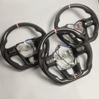 Volant de direction en fibre de carbone forgé avec palettes de changement de vitesse personnalisé pour Toyota Camry Hilux Innova GR LED bleu poudre