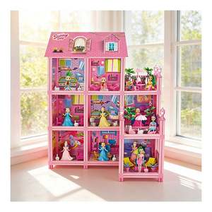Mini modèle de maison créative avec meubles, maison de poupée décorative, cadeau pour enfants, adolescents et adultes - Product Image 1