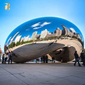 RELong nổi tiếng lớn đánh bóng thép không gỉ đám mây điêu khắc tượng cho thành phố công cộng cảnh quan nghệ thuật cài đặt - Product Image 2