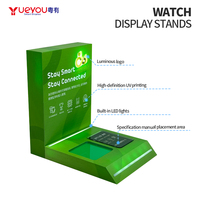 Lámpara LED con Impresión UV HD, Verde, Acrílico Desmontable Antirrobo, Rotación de 360 Grados, Moderna, Personalizable, Pantalla para Reloj, Cámara Digital