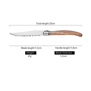 Couteaux à steak <span class=keywords><strong>Laguiole</strong></span> en acier inoxydable Garwin Wholesale, écologiques, finition miroir, prix <span class=keywords><strong>usine</strong></span> - Product Image 2