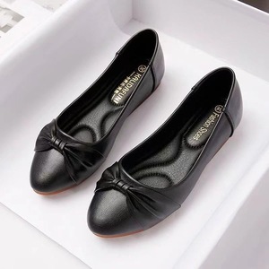 Elegant Pointed Toe Flat <b>Shoes</b> With Bow Decoration Slip-On Women's Microfiber Leather Comfort Flats All Seasons - Product Image 2