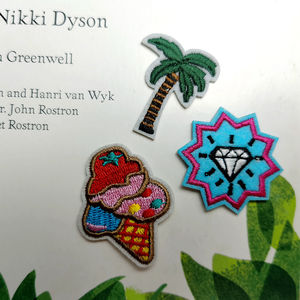 Listo para enviar gran oferta verano playa senderismo bordado accesorios parches lindo <span class=keywords><strong>fiesta</strong></span> diseño ropa parches para niños mujeres - Product Image 4