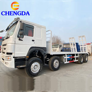 Truk Kargo Chassis <span class=keywords><strong>Flatbed</strong></span> Sinotruck Howo 8x4 50 Ton Bekas dengan Tangga - Product Image 2