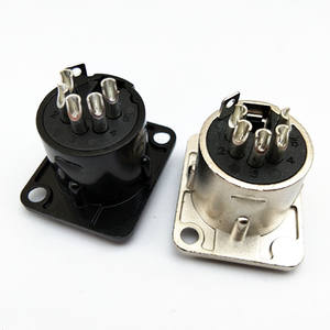 Micrófono de escenario CANNON para mujer con conector XLR metálico de cinco núcleos con bloqueo, accesorios de audio de 5 núcleos, panel Cannon - Product Image 2