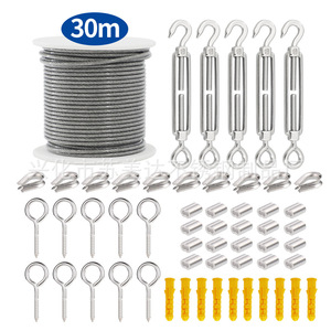 Câble en acier inoxydable 1,5 mm nu, 2 mm enduit, pour accessoires de camping en plein air - Product Image 3