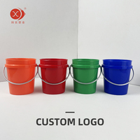 Ember Plastik Food Grade 400ml Mini dengan Tutup Kedap Udara dan Pegangan, Logo Custom, Wadah Penyimpanan
