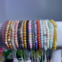 Großhandel Neuankömmling Gemischte Materialien 4mm Armband Perlenkette Edelsteine Schmuck Kristallhandwerk für Mode Geschenk Dekoration