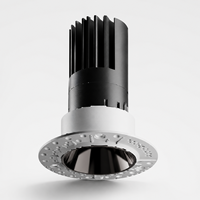 Plafonnier LED encastré double tête 20W 30W 3000K en aluminium, carré, anti-éblouissement, projecteur COB dimmable pour maison et bureau