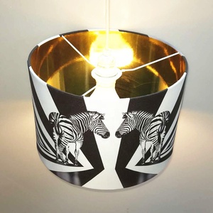 Ngựa vằn in ấn dễ dàng phù hợp với E27 trống phòng ngủ Mặt dây chuyền bông vải Chụp đèn - Product Image 2