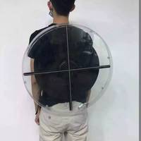 Sac à dos d'affichage de ventilateur d'hologramme 3d de taille personnalisée panneau d'affichage debout de plancher publicité holographique ventilateur 3d à l'œil nu avec bouclier