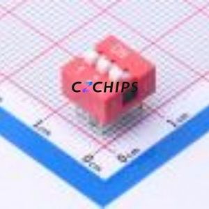 SMQS-03R-TP DIP Switch Switch ( Type: Flat Toggle, Raised Type )( Number of Switch Sections: 3 )( Lead Spacing: 2.54mm ) - Product Image 1