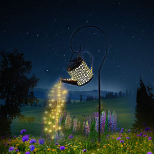 Al Aire Libre Patio Camino Planta Luces de vid Solar Impermeable Luces de hadas Colgante Cascada de metal Luz de <span class=keywords><strong>regadera</strong></span> solar - Product Image 5