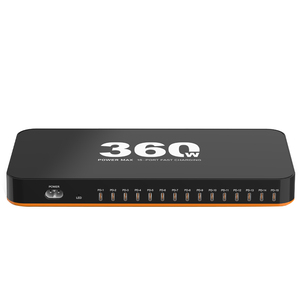 Cargador Múltiple para Portátiles de 360W y 15 Puertos con Cargador <span class=keywords><strong>USB</strong></span> C PD de 24W con Soportes, Estación de Carga <span class=keywords><strong>USB</strong></span> Multifunción con Bloques - Product Image 1