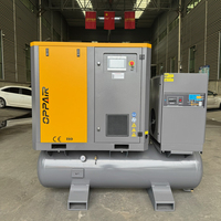 Kompresor Udara Sekrup Hemat Energi 4-in-1 OPPAIR OPA-20PV 15kW 20HP PM VSD 7-12 Bar 500L Tangki Pengering Filter untuk Pembersihan Baja