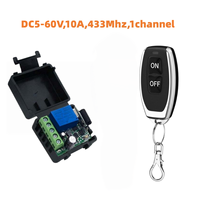 Interruptor de Control Remoto Inalámbrico de 433 MHz, Módulo de Control de Acceso de un Solo Canal, CC 5-60V, IP42 -10 55, Reloj Temporizador, Control de Entrada