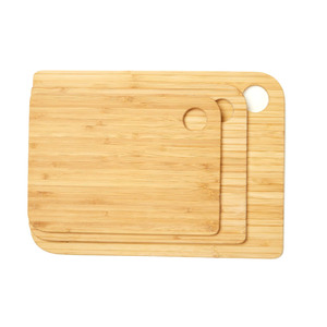 Bamboo Cutting Board Rectangle With Handle For Kitchen Use 3 Sizes Set - Product Image 1