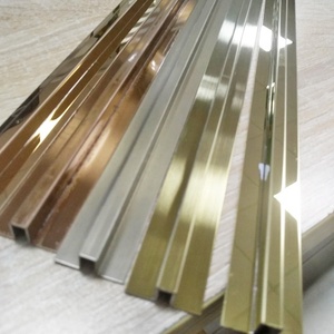 Garniture de bord en acier inoxydable en forme de U Egde Carreaux de céramique et accessoires de meubles muraux pour hôtel à la maison - Product Image 6