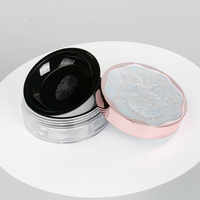Récipient de maquillage multicolore de couleur personnalisée Récipients pour poudre libre Rond Sérigraphie Abs Pressed Powder Compact Case