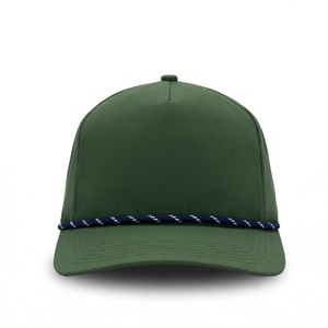 Custom Wholesale <b>Army</b> Green 6 Panel Rope Snapback <b>Cap</b> Blank Custom Embroidery Logo Flat Brim Plastic Snapback Hat Multi Colors - Product Image 2