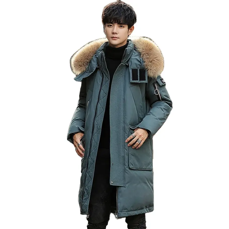 New Trend Winter Down Coats Wholesale Men's Long Thickening Jackets Detachable Hooded Winter Wear Warm Parkas for winter