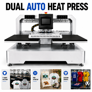 Electric Automatic Dual Station Heat Press Machine T-shirt Heat Transfer Equipment
