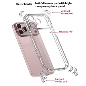 Custodia morbida <span class=keywords><strong>trasparente</strong></span> in TPU per iPhone 17 con Design a foro sottile <span class=keywords><strong>Cover</strong></span> per cellulare per <span class=keywords><strong>Apple</strong></span> - Product Image 2