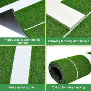Tappetino Pieghevole Portatile MCG per Allenamento Baseball con Borsa per il Trasporto, Facile da Montare, Tappeto in <span class=keywords><strong>Erba</strong></span> Sintetica per Adulti e Giovani, Attrezzatura per Allenamento Softball - Product Image 2