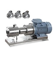 Pompe mélangeuse homogénéisatrice à haute viscosité SS304/316 à vente directe d'usine, pompe mélangeuse monophasée pour la transformation alimentaire à haute viscosité