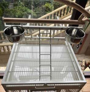 Cage <span class=keywords><strong>à</strong></span> oiseaux en métal <span class=keywords><strong>de</strong></span> luxe moderne <span class=keywords><strong>de</strong></span> grande taille avec motif <span class=keywords><strong>de</strong></span> peau <span class=keywords><strong>de</strong></span> tigre, <span class=keywords><strong>de</strong></span> pivoine et <span class=keywords><strong>de</strong></span> phénix <span class=keywords><strong>noir</strong></span>, accessoire <span class=keywords><strong>de</strong></span> divertissement pour perroquet - Product Image 4