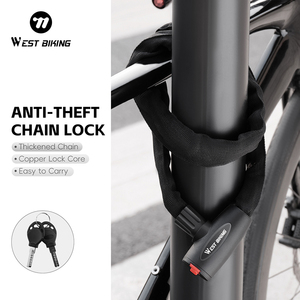 <span class=keywords><strong>Candado</strong></span> <span class=keywords><strong>de</strong></span> <span class=keywords><strong>Cadena</strong></span> Antirrobo <span class=keywords><strong>para</strong></span> Bicicleta WEST BIKING, <span class=keywords><strong>Candado</strong></span> <span class=keywords><strong>de</strong></span> Seguridad <span class=keywords><strong>para</strong></span> Bicicleta Eléctrica, Motocicleta, con Llave y Accesorios - Product Image 6