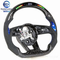 Volant en fibre de carbone et cuir avec cornes de diable pour Audi S3 S4 S5 RS3 RS4 RS5