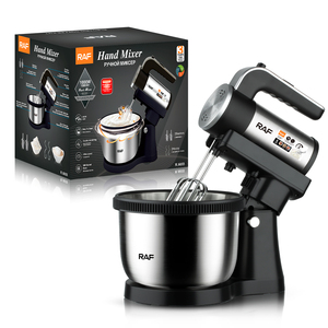 Raf Brand New Arrival Hand Mixer 1000W Multi-purpose 360 <b>Swivel</b> Base 5 Files Speed Double Rod Stirring Food Domestic Hand Mixer - Product Image 3
