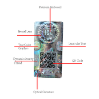 Etiqueta adhesiva holográfica 3D personalizada con código QR Material PET para la industria química fabricada en China