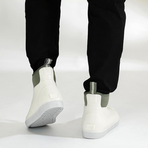 Bottes de pont en caoutchouc blanc personnalisables avec doublure en néoprène vert, imperméables, <span class=keywords><strong>pour</strong></span> la pêche et le travail en extérieur, chaussures unisexes, style de vie - Product Image 2