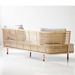 Sofá de mimbre para exteriores, combinación de mesa de té, Villa, hotel, terraza, ocio al aire libre, silla de mimbre tejida, muebles - Product Image 4