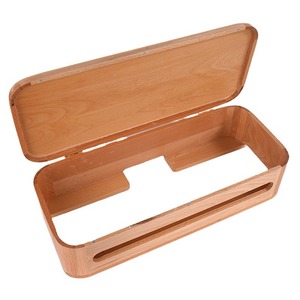 Solid Wood Wall Mounted Storage <b>Box</b> Rectangular <b>Router</b> Modem Organizer For Home Office Use - Product Image 4