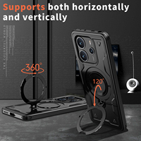 Coque de téléphone à support rotatif à 360 ° pour Redmi 15C Note 14 13 Pro Plus 14C 13C 12C 13X Xiaomi 14T étuis magnétiques anti-chute pour téléphone portable