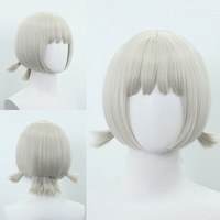 Wig Biru Dongker Grosir untuk Cosplay Anime 2 Warna dengan Kepang, Kuncir Kuda, dan Poni dari Vendor