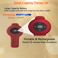 Masseur à ventouses électrique portable OEM, 12 niveaux, avec fonctions de raclage et de ventouses mobiles, kit de thérapie par ventouses électriques