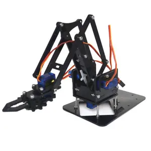 DIY Acryl robot arm robot klauw kit 4 DOF As speelgoed Mechanische grab Manipulator