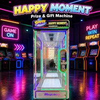 LECHUANG Machine à griffes de jeu d'arcade à monnayeur avec joystick et lecteur de cartes pour centre de jeux
