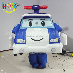 Мультфильм мусорные игрушки ходячий костюм робот Полицейская машина талисман надувной талисман - Product Image 3